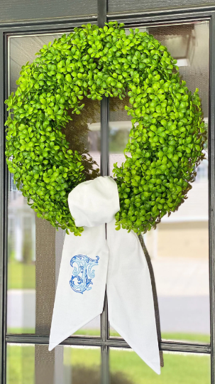 Monogrammed/Personalized Wreath Sash